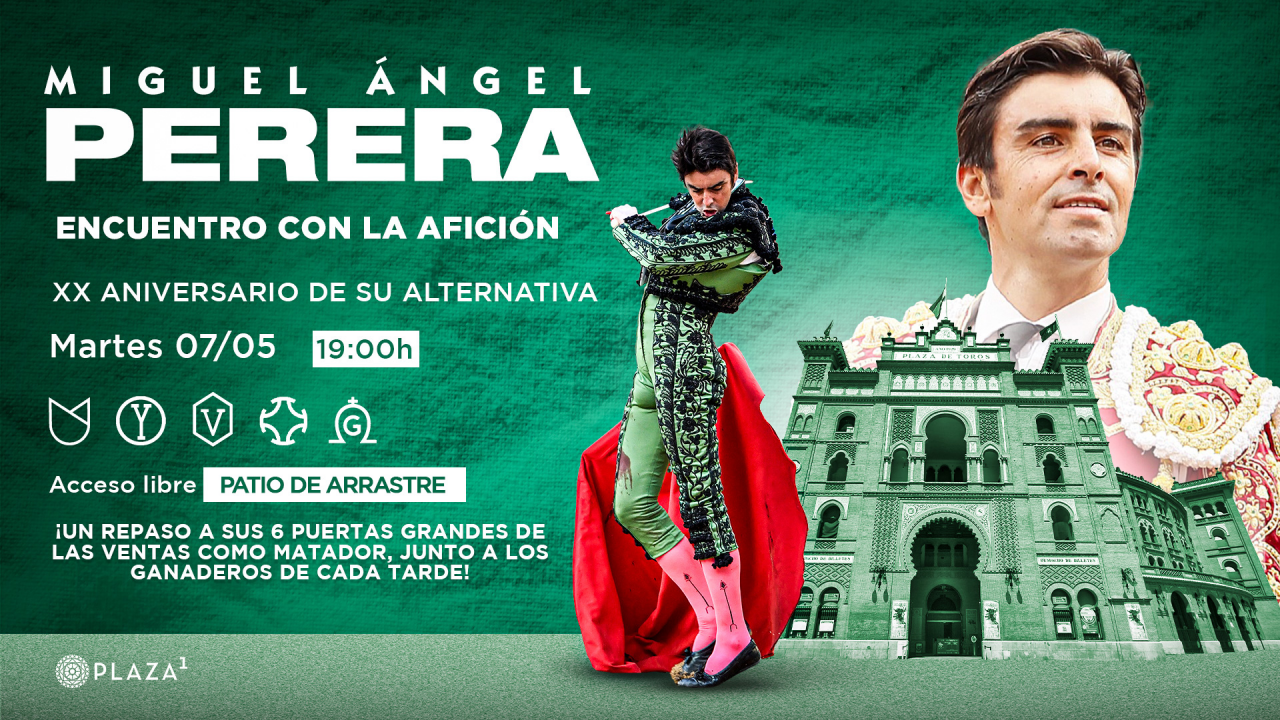 Miguel Ángel Perera, encuentro con los aficionados en Las Ventas el próximo martes