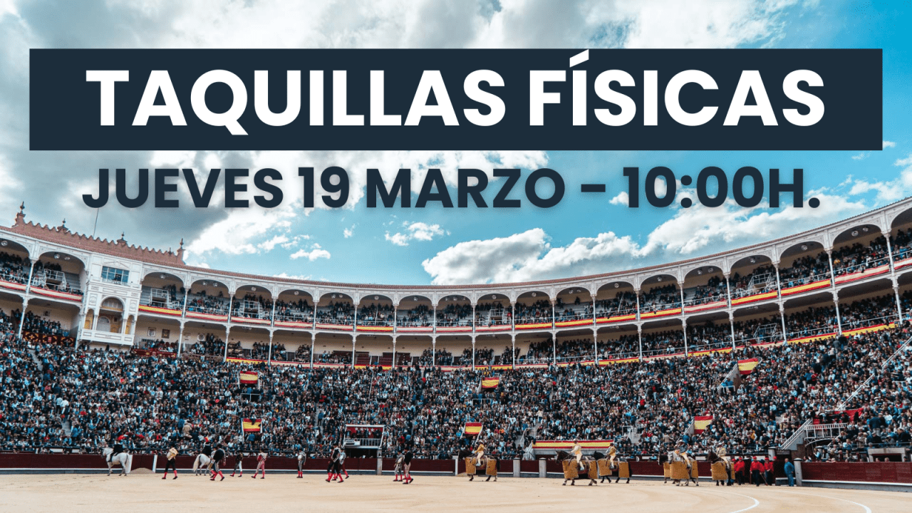 Las taquillas físicas de Las Ventas, abiertas a partir de mañana jueves